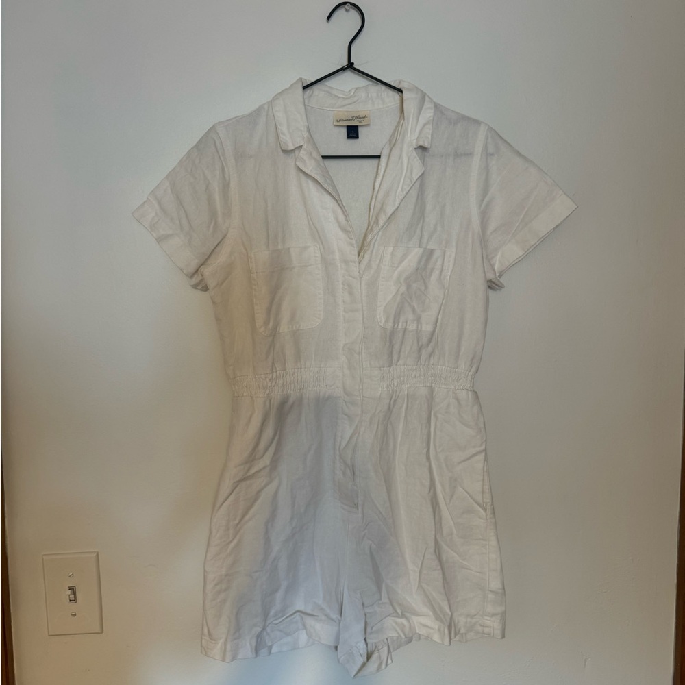White linen jumpsuit